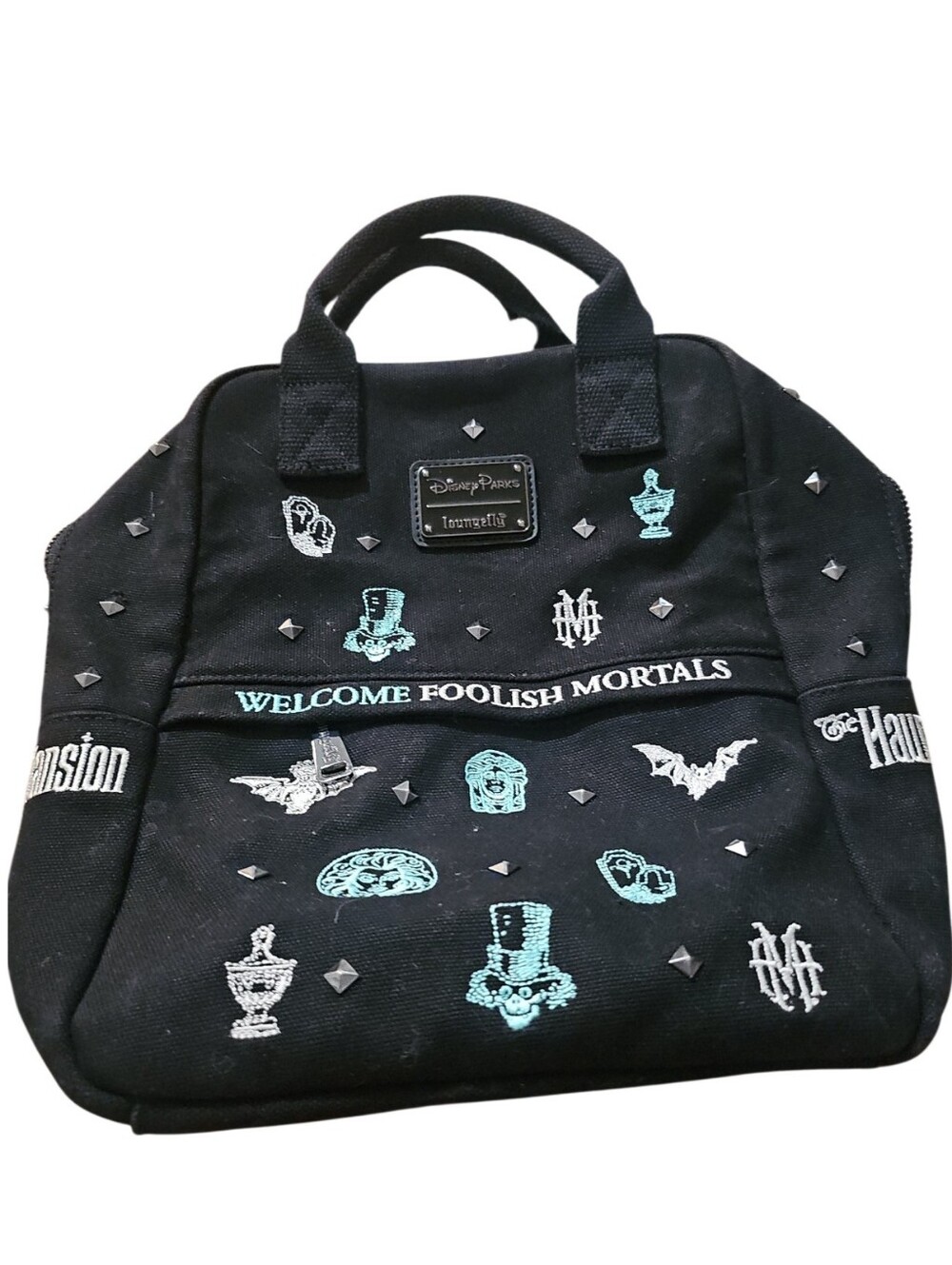 Disney Parks Haunted Mansion canvas backpack by Loungefly